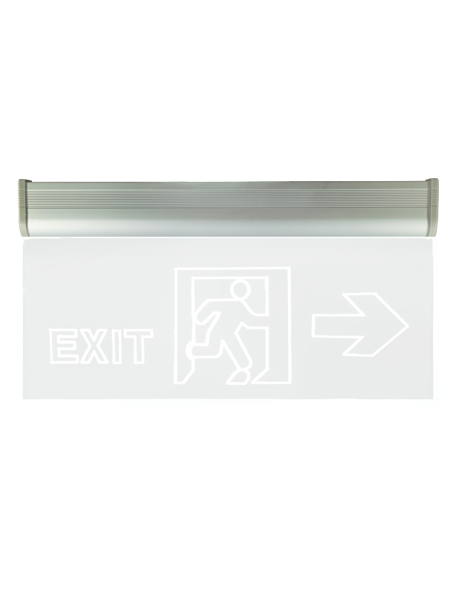 Ecoshift, LED Exit Sign (Clear Acrylic, Man to Right)