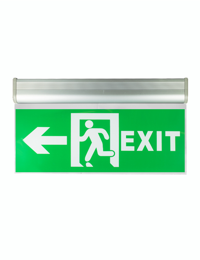 exit light acrylic left arrow