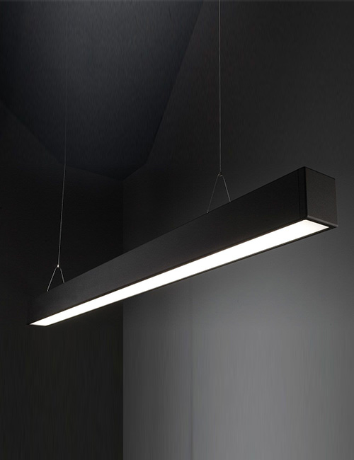 Led Pendant Light Black Hanging Linear, Linear Pendant Light Fixture Black