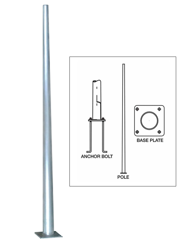 lamp post straight type with boarder