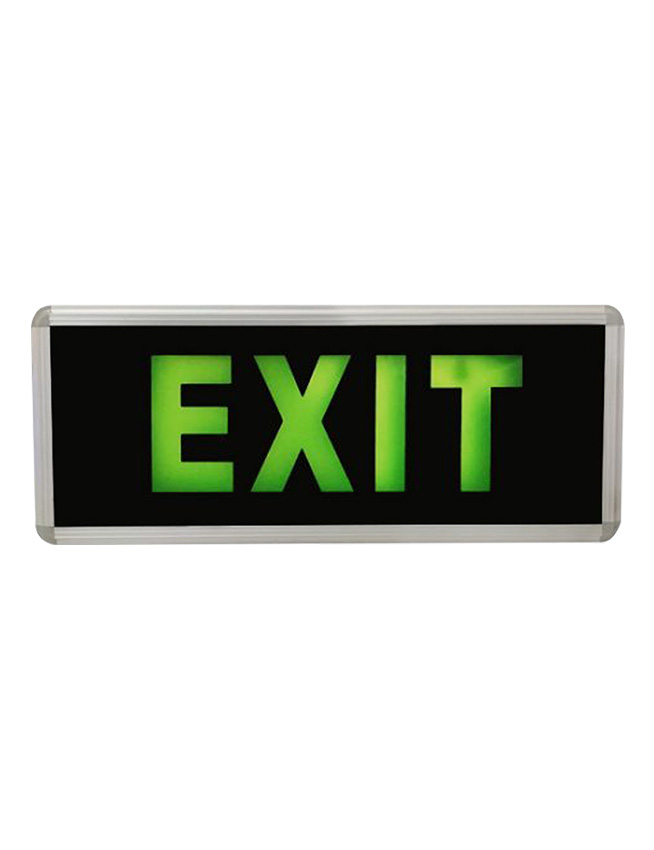 Ecoshift, LED Exit Sign (Glass, Single Face, Black)