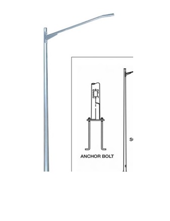 LED Lamp Post/Pole (Bracket Type, Single Arm) from Ecoshift