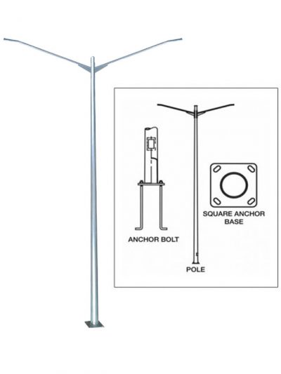 LED Lamp Post/Pole (Bracket Type, Double Arm) from Ecoshift
