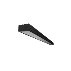 LED linear light, 36W, warm-white, black body – modern indoor lighting.