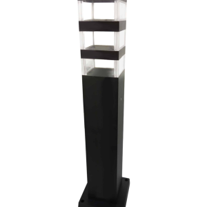 LED bollard light, bulb type, black – durable outdoor pathway lighting.