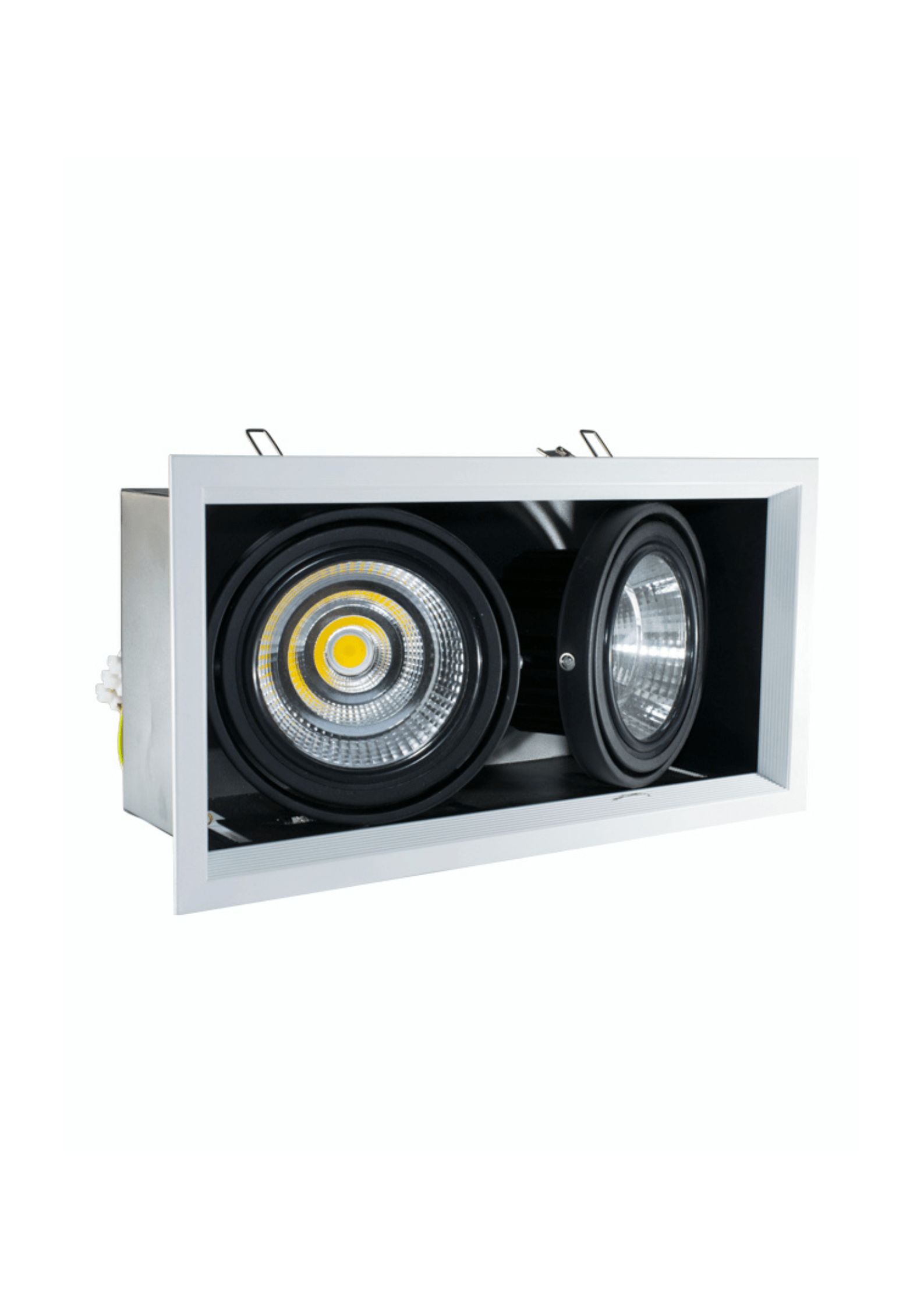 LED downlight, 2x20W, warm-white, COB type – efficient recessed lighting.