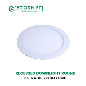 Led Panel Light – Round Recessed 12W Daylight - Ecoshift Corporation