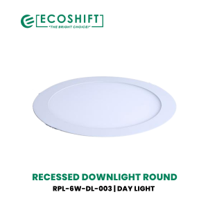 Led Panel Light – Round Recessed 6W Daylight - Ecoshift Corporation