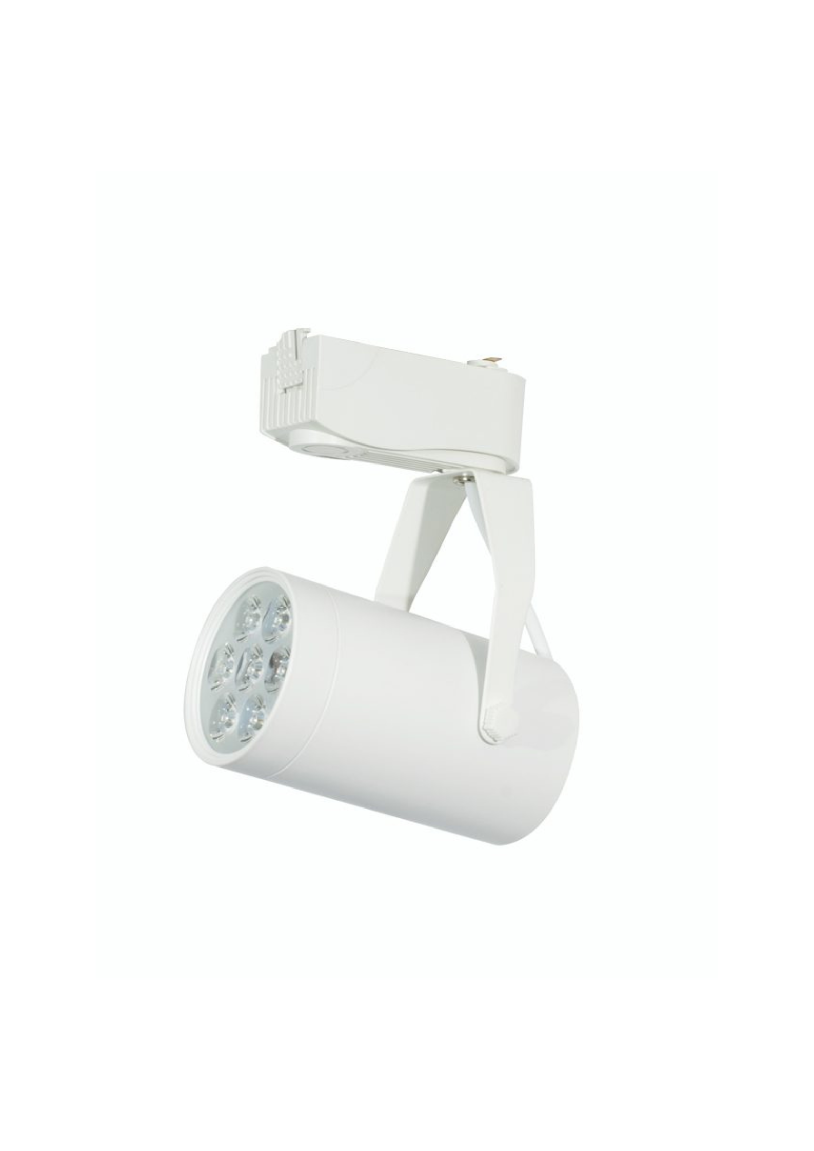 LED track light, 7W, warm-white, white, round – modern indoor lighting.