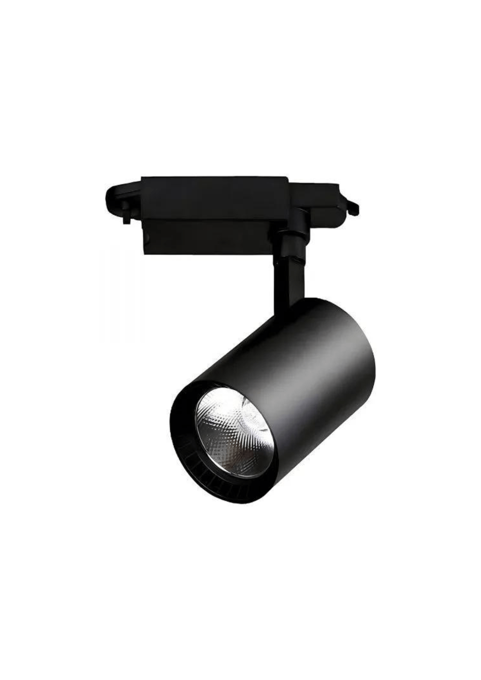 LED track light, economy, COB type, black, round, 15W, daylight – modern lighting.