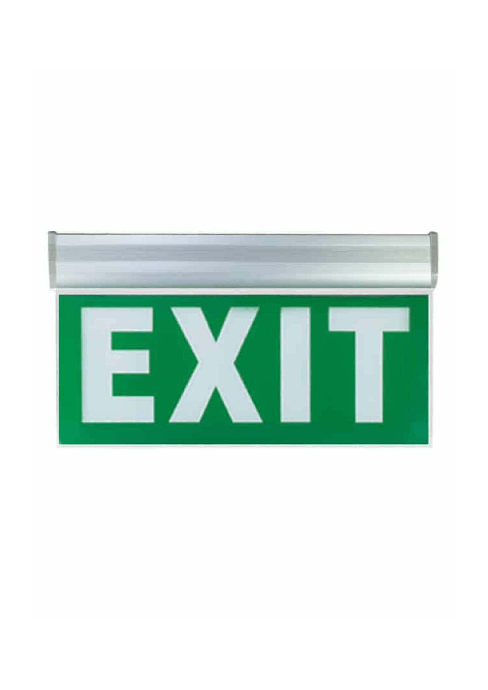LED exit light, acrylic, double face