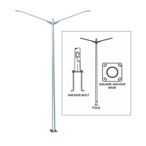 Arm bracket for economy solar streetlight – sturdy mounting support.