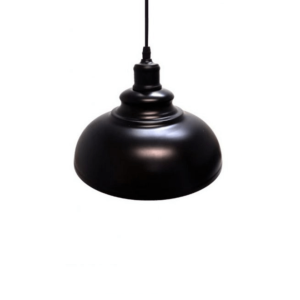 Pendant light housing, dome, matte black – stylish indoor lighting fixture.