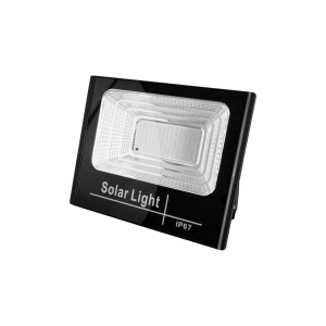 Economy LED solar flood light, ABS, 150W, daylight – durable outdoor lighting.