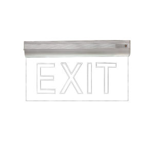 LED exit light, clear, single face – durable and bright emergency sign.