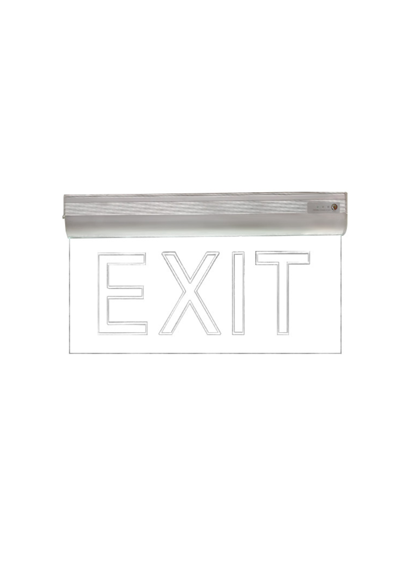 LED exit light, clear, single face – durable and bright emergency sign.