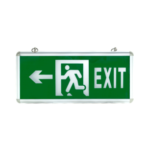 LED Exit Sign Glass Single Face Left Arrow