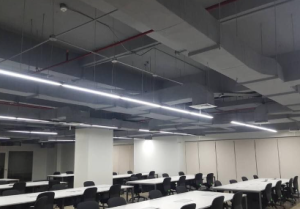 Sun Life Philippines insurance office showcasing a modern lighting project.
