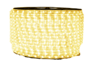 Yellow string LED rope light in a loop.